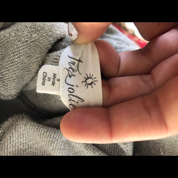 Embroidered crop hoodie - Picture 5 of 5